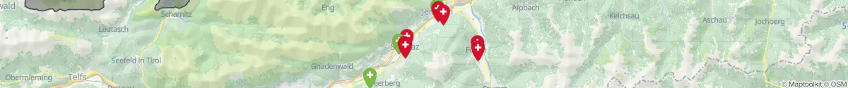 Map view for Pharmacies emergency services nearby Gallzein (Schwaz, Tirol)